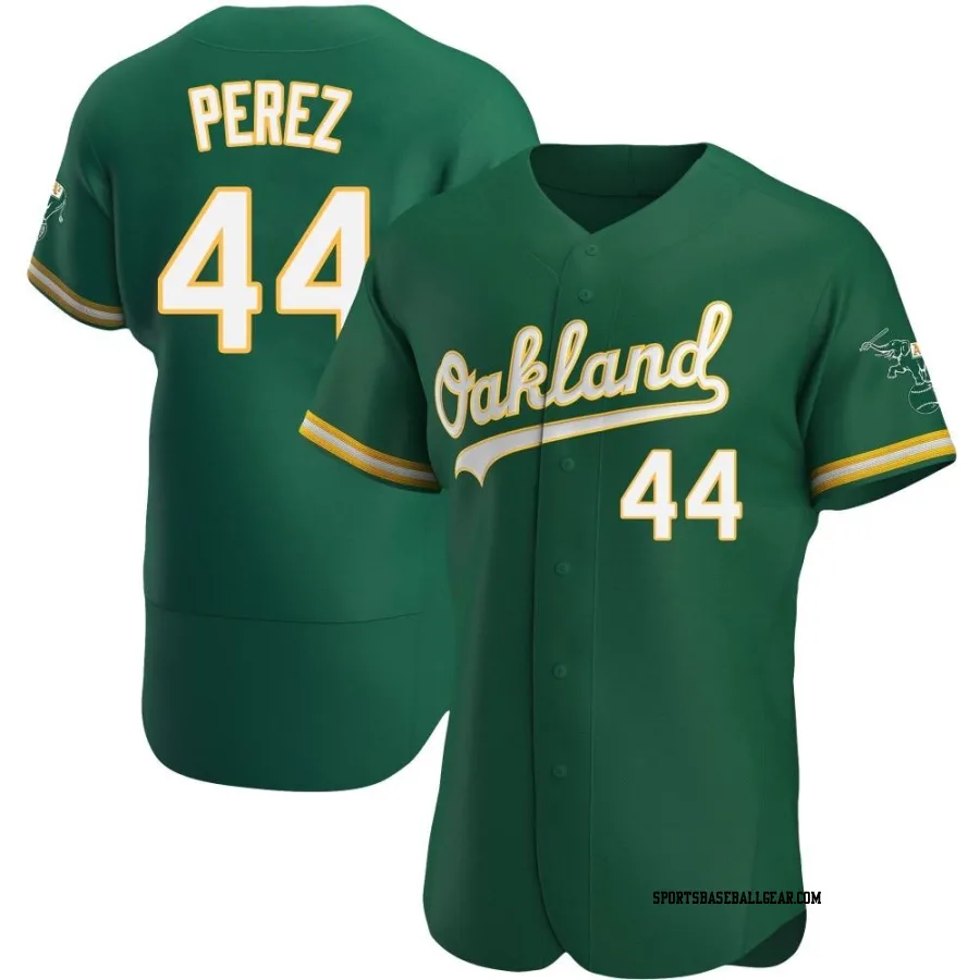 Carlos Perez Men's Oakland Athletics Green Authentic Kelly Alternate Jersey