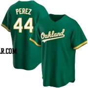 Carlos Perez Men's Oakland Athletics Green Replica Kelly Alternate Jersey