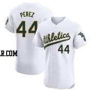 Carlos Perez Men's Oakland Athletics White Elite Home Jersey