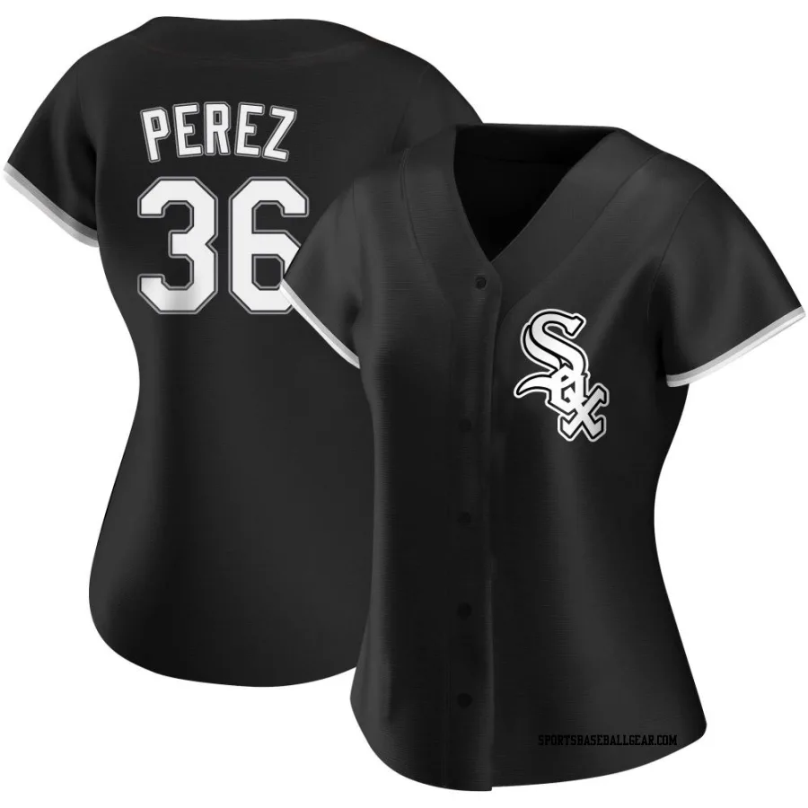 Carlos Perez Women's Chicago White Sox Black Replica Alternate Jersey