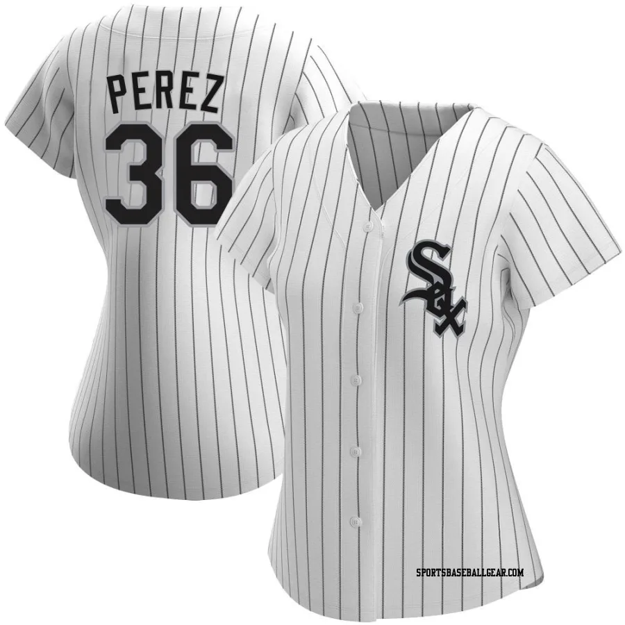 Carlos Perez Women's Chicago White Sox White Authentic Home Jersey