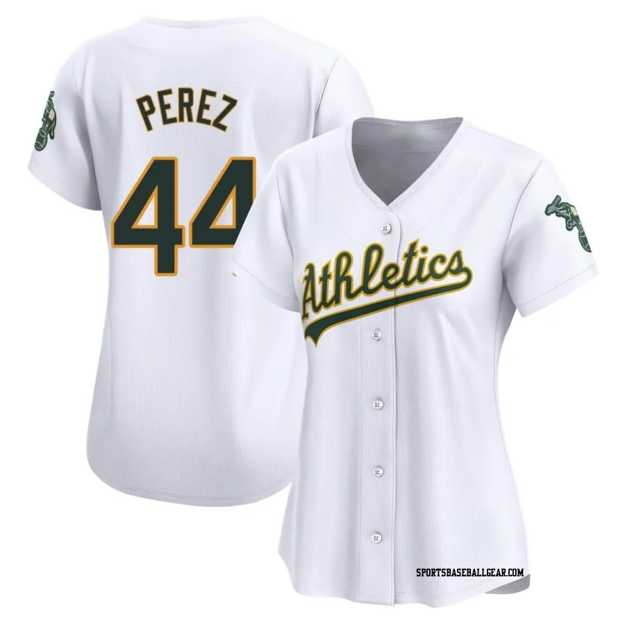 Carlos Perez Women's Oakland Athletics White Limited Home Jersey