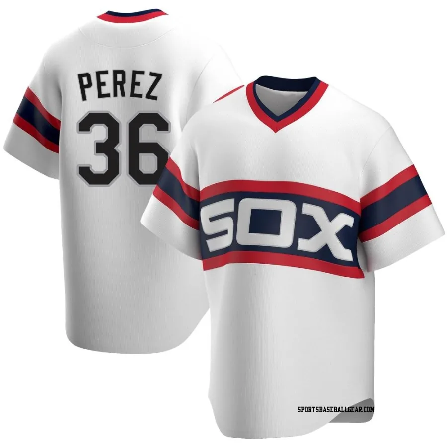 Carlos Perez Youth Chicago White Sox White Replica Cooperstown Collection Jersey