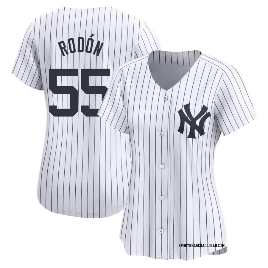 Carlos Rodon Women's New York Yankees White Limited Yankee Home Jersey