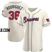 Carlos Rodriguez Men's Atlanta Braves Cream Authentic Alternate Jersey