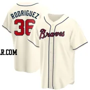 Carlos Rodriguez Men's Atlanta Braves Cream Replica Alternate Jersey