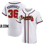 Carlos Rodriguez Men's Atlanta Braves Gold Authentic White 2022 Program Jersey