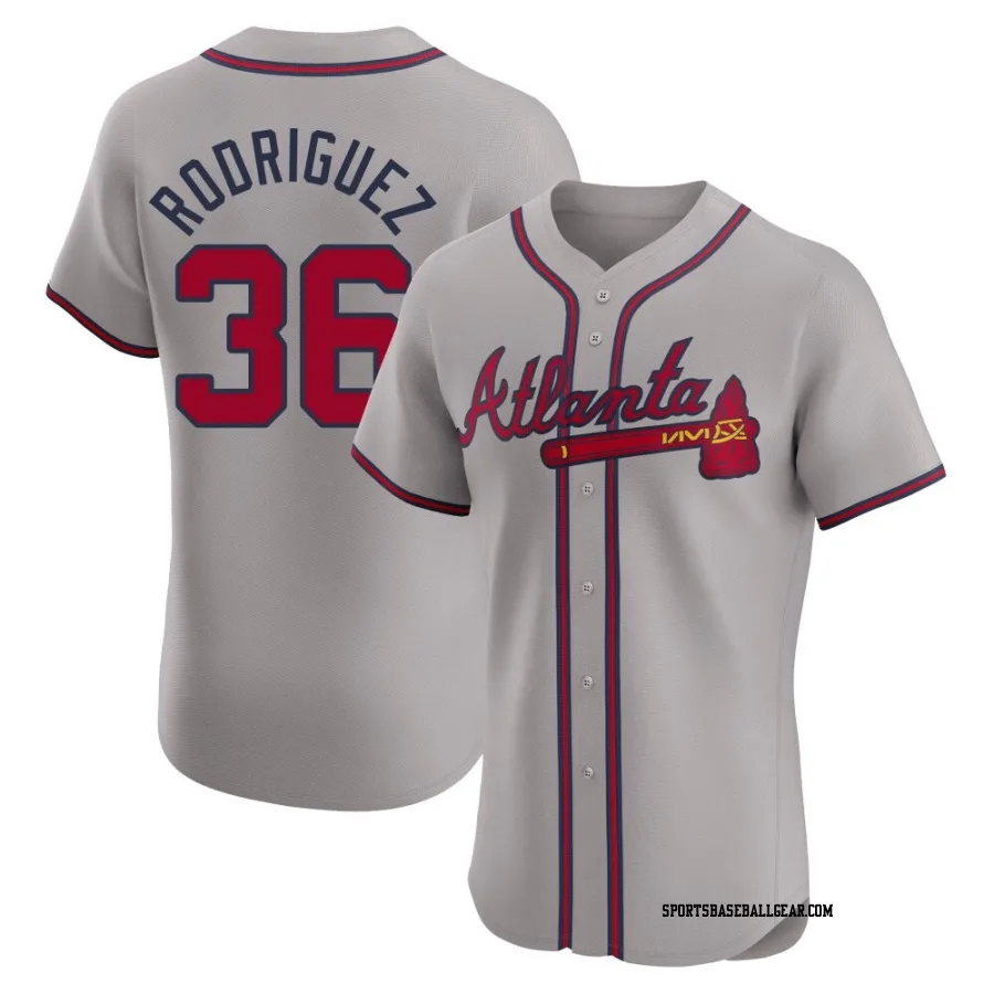 Carlos Rodriguez Men's Atlanta Braves Gray Elite Road Jersey