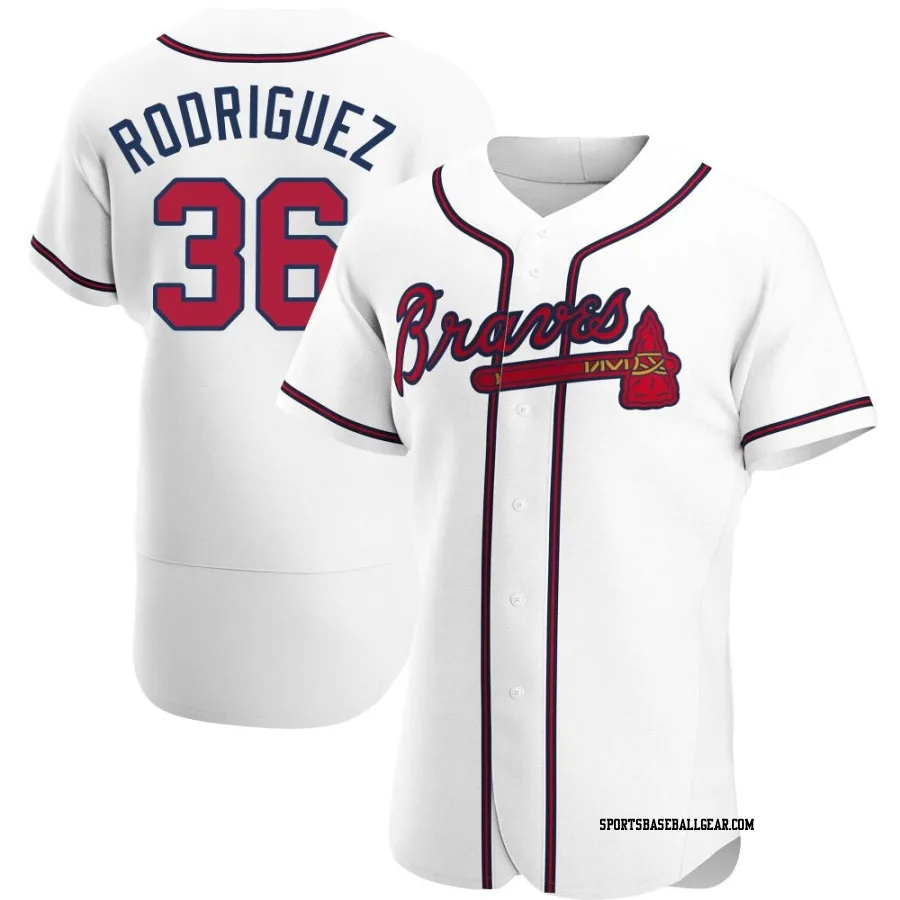 Carlos Rodriguez Men's Atlanta Braves White Authentic Home Jersey