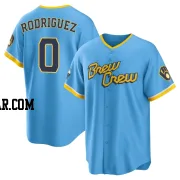 Carlos Rodriguez Men's Milwaukee Brewers Blue Replica Powder 2022 City Connect Jersey