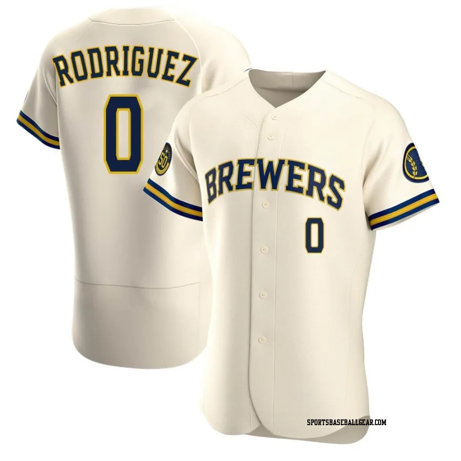 Carlos Rodriguez Men's Milwaukee Brewers Cream Authentic Home Jersey