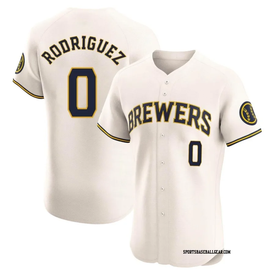 Carlos Rodriguez Men's Milwaukee Brewers Cream Elite Home Jersey