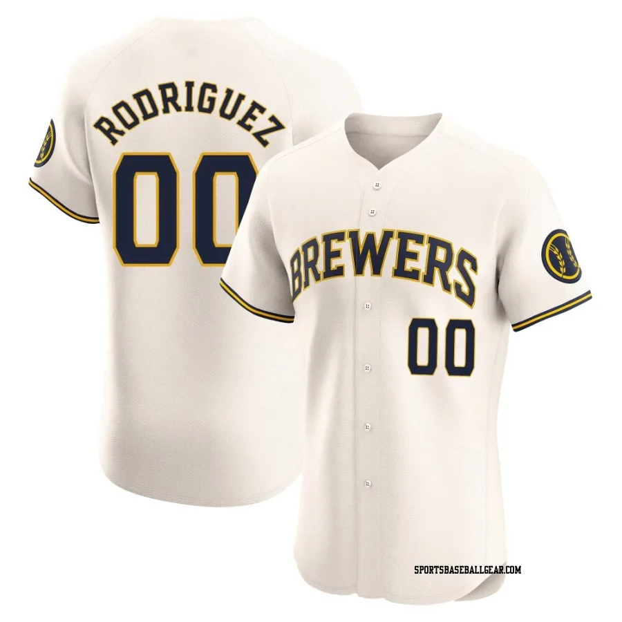 Carlos Rodriguez Men's Milwaukee Brewers Cream Elite Home Jersey