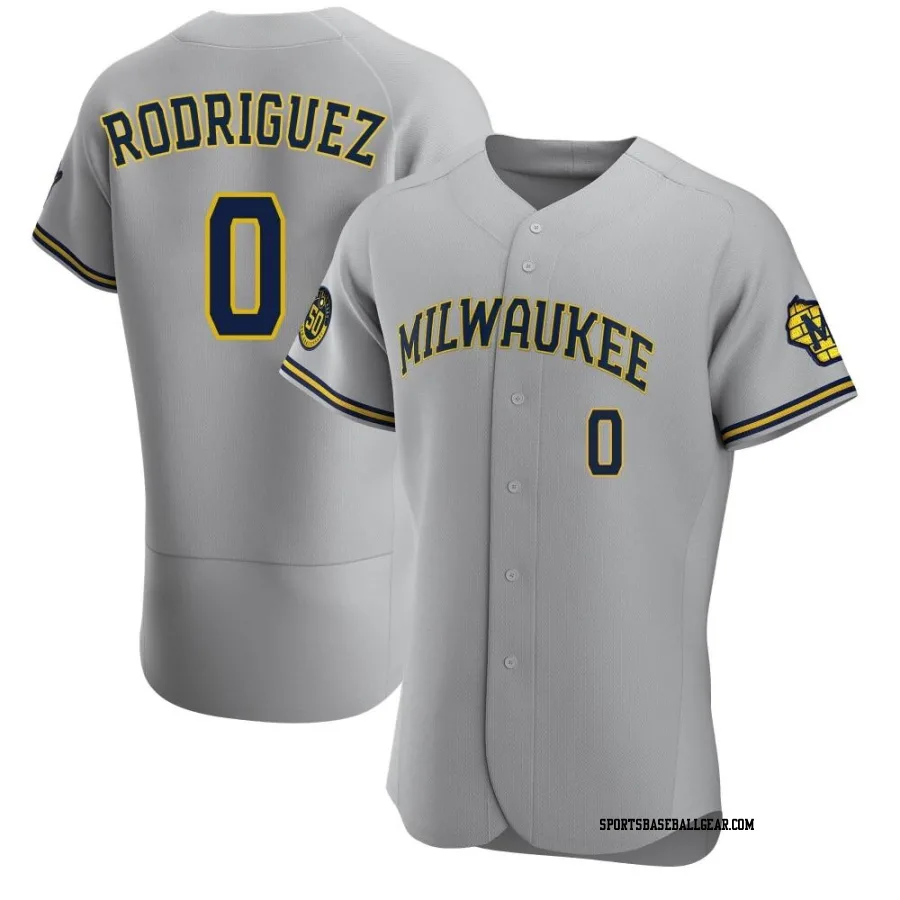 Carlos Rodriguez Men's Milwaukee Brewers Gray Authentic Road Jersey