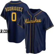 Carlos Rodriguez Men's Milwaukee Brewers Navy Replica Alternate Jersey