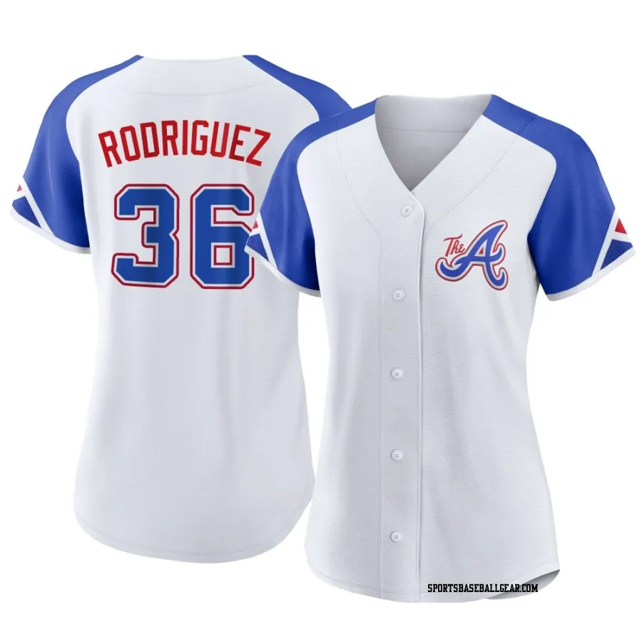 Carlos Rodriguez Women's Atlanta Braves White Replica 2023 City Connect Jersey