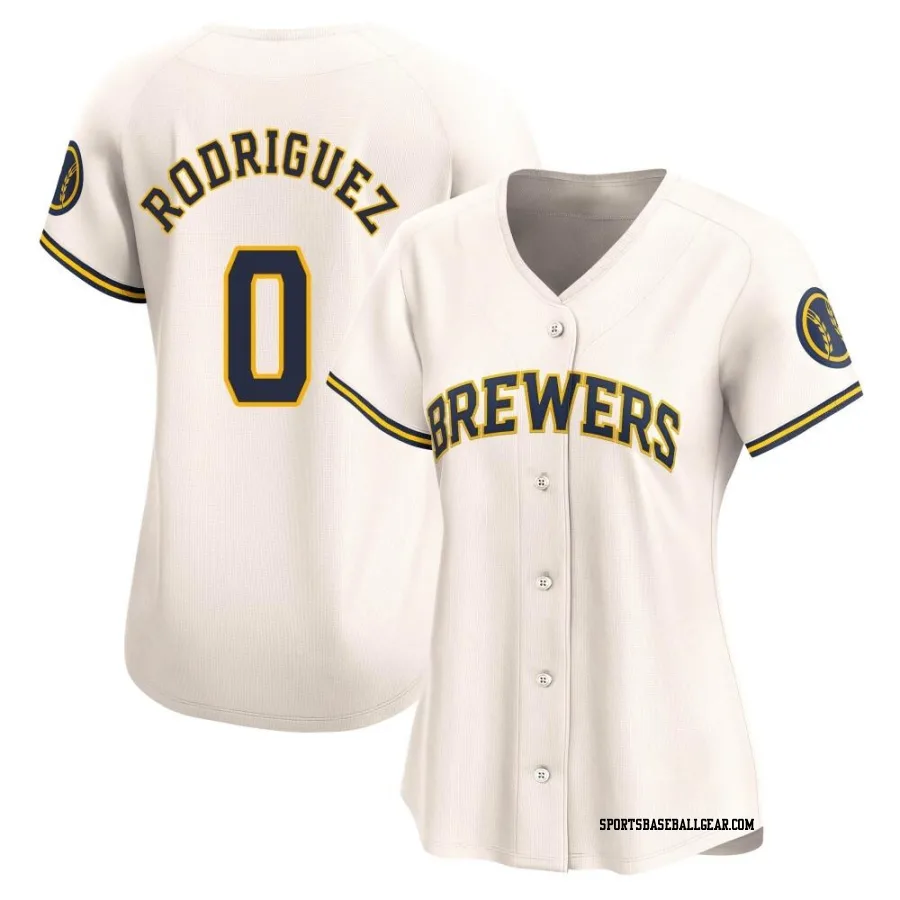 Carlos Rodriguez Women's Milwaukee Brewers Cream Limited Home Jersey