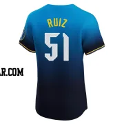 Carlos Ruiz Men's Philadelphia Phillies Blue Elite 2024 City Connect Jersey