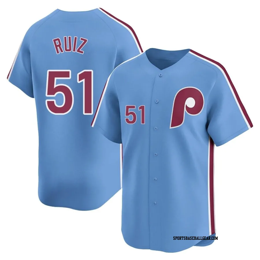 Carlos Ruiz Men's Philadelphia Phillies Light Blue Limited Alternate Jersey