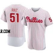 Carlos Ruiz Men's Philadelphia Phillies White Authentic 2022 World Series Home Jersey