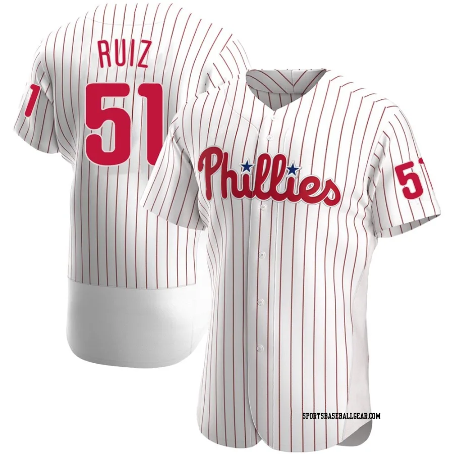 Carlos Ruiz Men's Philadelphia Phillies White Authentic Home Jersey