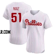 Carlos Ruiz Men's Philadelphia Phillies White Elite Home Jersey