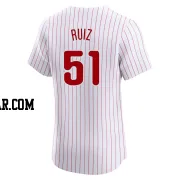 Carlos Ruiz Men's Philadelphia Phillies White Elite Home Jersey