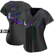 Carlos Ruiz Women's Seattle Mariners Black Holographic Replica Alternate Jersey