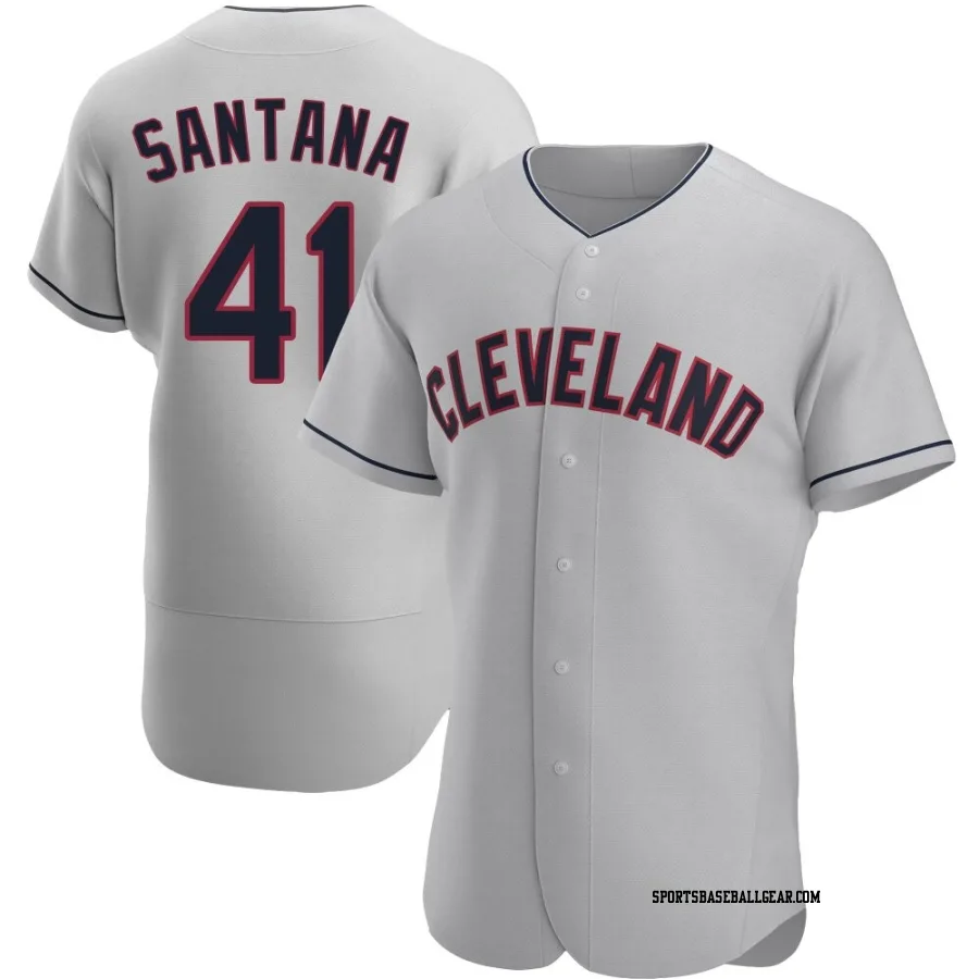 Carlos Santana Men's Cleveland Guardians Gray Authentic Road Jersey