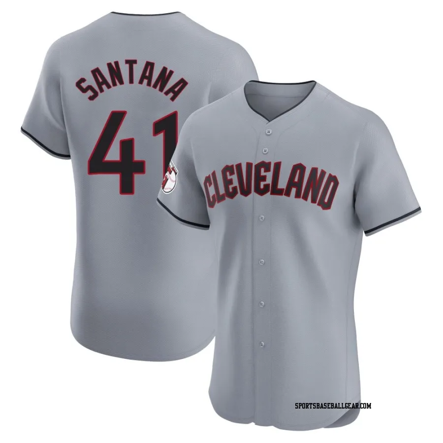 Carlos Santana Men's Cleveland Guardians Gray Elite Road Jersey