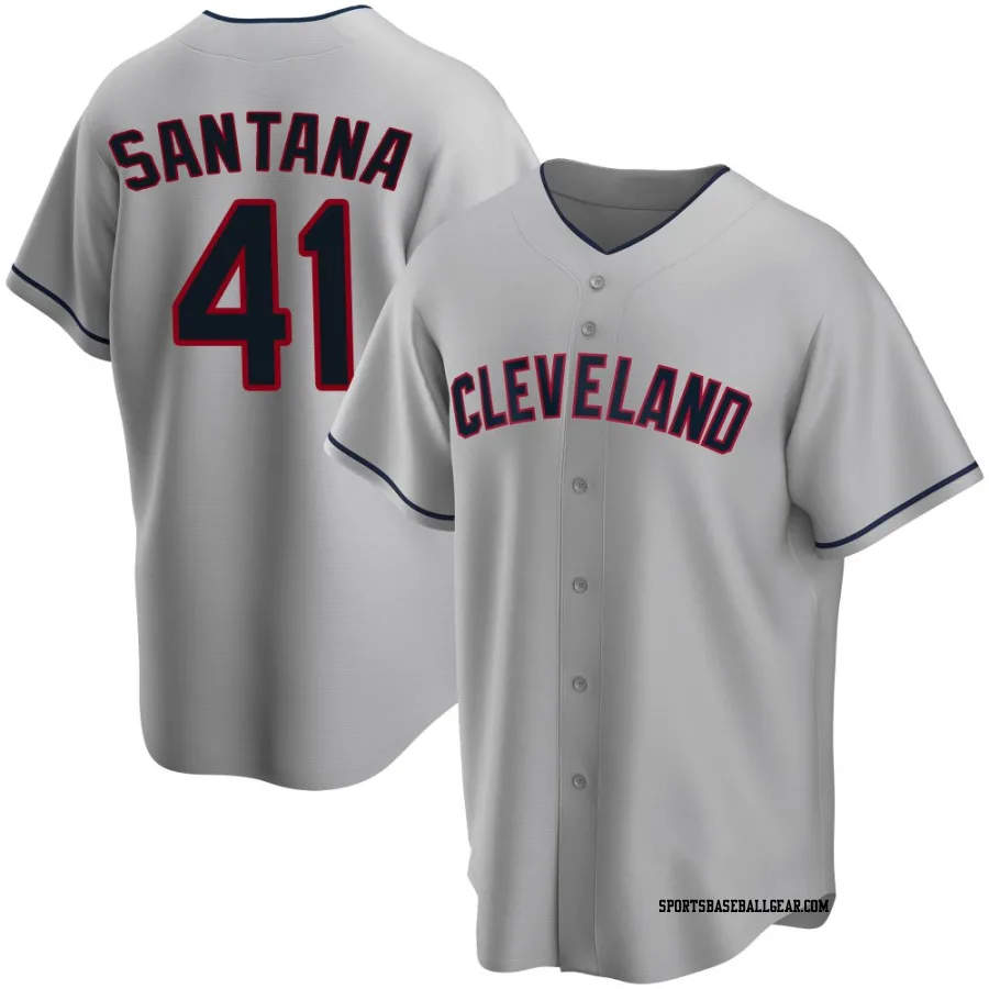 Carlos Santana Men's Cleveland Guardians Gray Replica Road Jersey