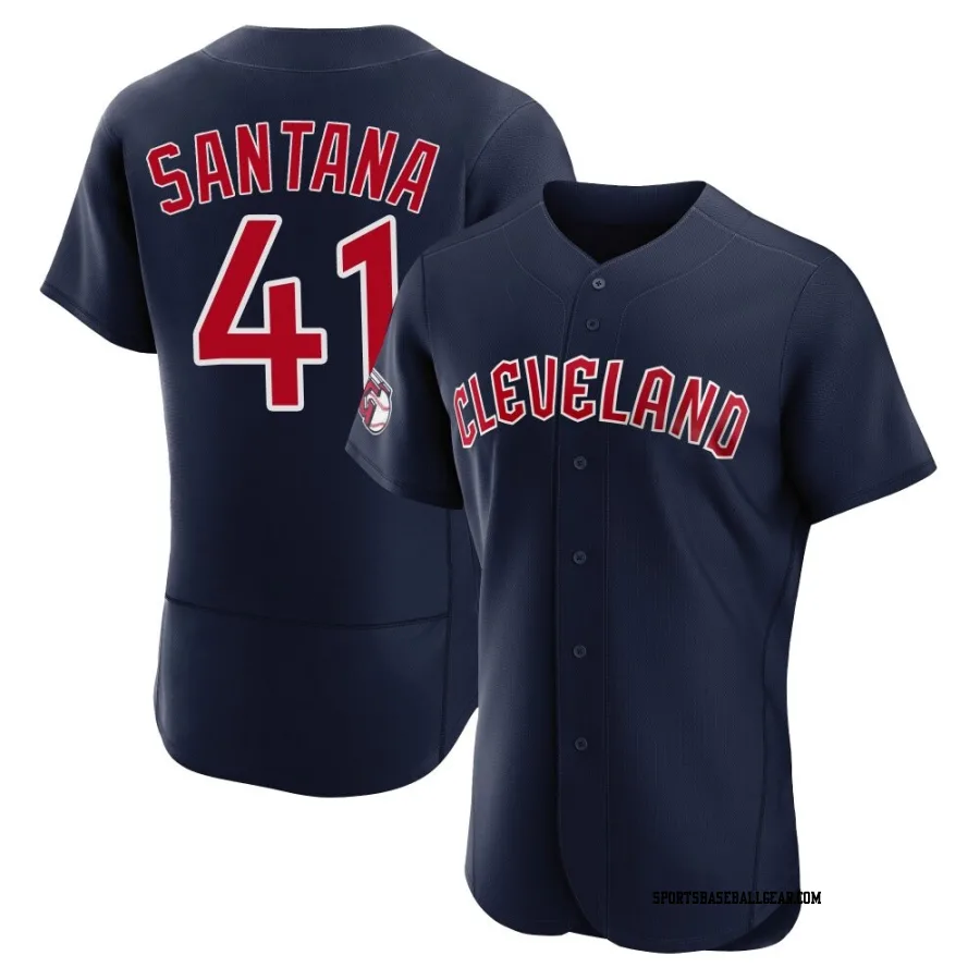 Carlos Santana Men's Cleveland Guardians Navy Authentic Alternate Jersey