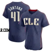 Carlos Santana Men's Cleveland Guardians Navy Elite 2024 City Connect Jersey