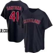 Carlos Santana Men's Cleveland Guardians Navy Replica Alternate Jersey