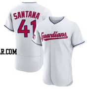 Carlos Santana Men's Cleveland Guardians White Authentic Home Jersey