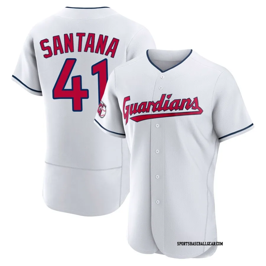 Carlos Santana Men's Cleveland Guardians White Authentic Home Jersey