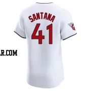 Carlos Santana Men's Cleveland Guardians White Elite Home Jersey