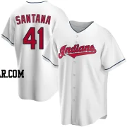 Carlos Santana Men's Cleveland Guardians White Replica Home Jersey