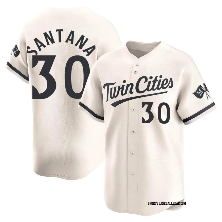 Carlos Santana Men's Minnesota Twins Cream Limited Alternate Jersey