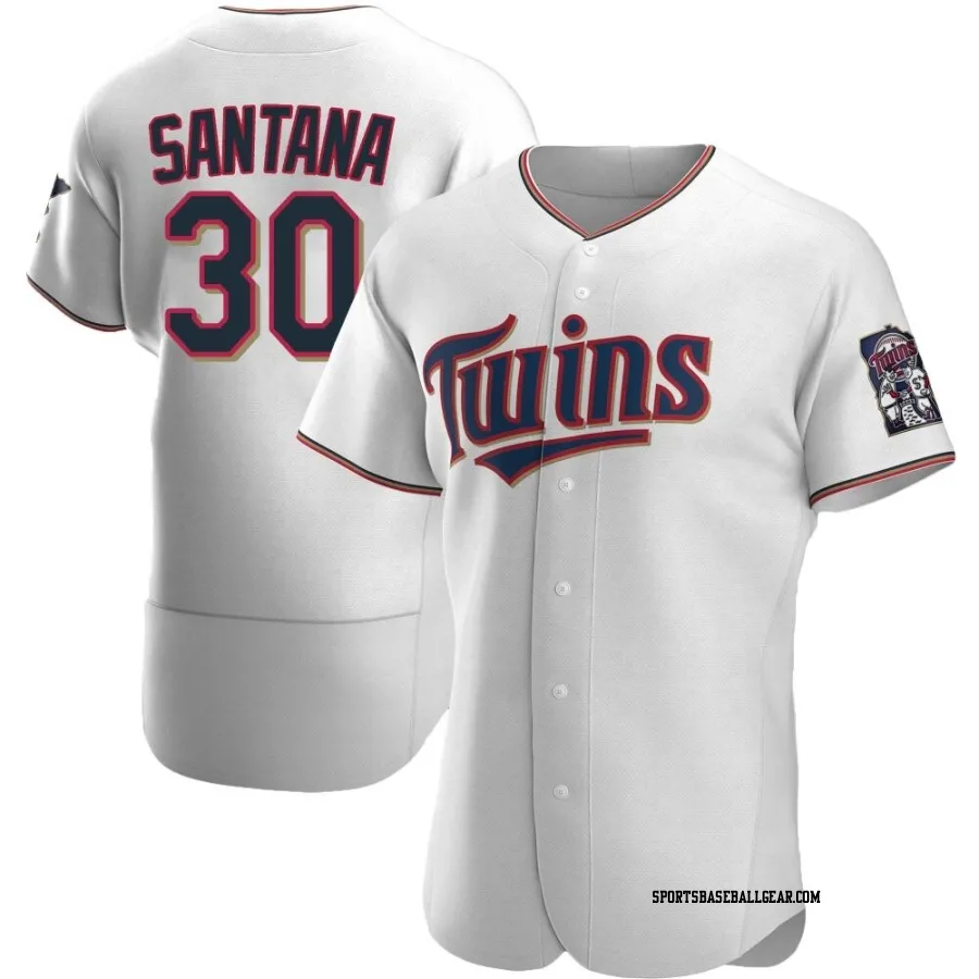 Carlos Santana Men's Minnesota Twins White Authentic Home Jersey