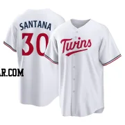 Carlos Santana Men's Minnesota Twins White Replica Home Jersey