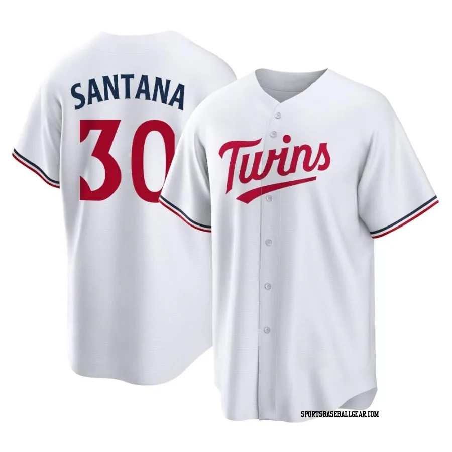 Carlos Santana Men's Minnesota Twins White Replica Home Jersey