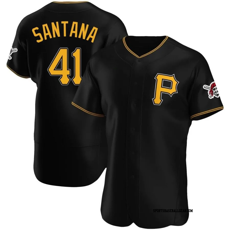 Carlos Santana Men's Pittsburgh Pirates Black Authentic Alternate Jersey