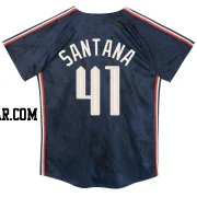 Carlos Santana Toddler Cleveland Guardians Navy Limited Preschool & 2024 City Connect Jersey