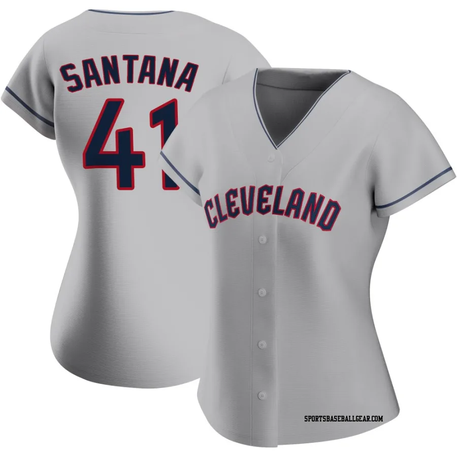 Carlos Santana Women's Cleveland Guardians Gray Authentic Road Jersey