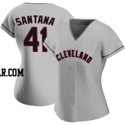 Carlos Santana Women's Cleveland Guardians Gray Replica Road Jersey