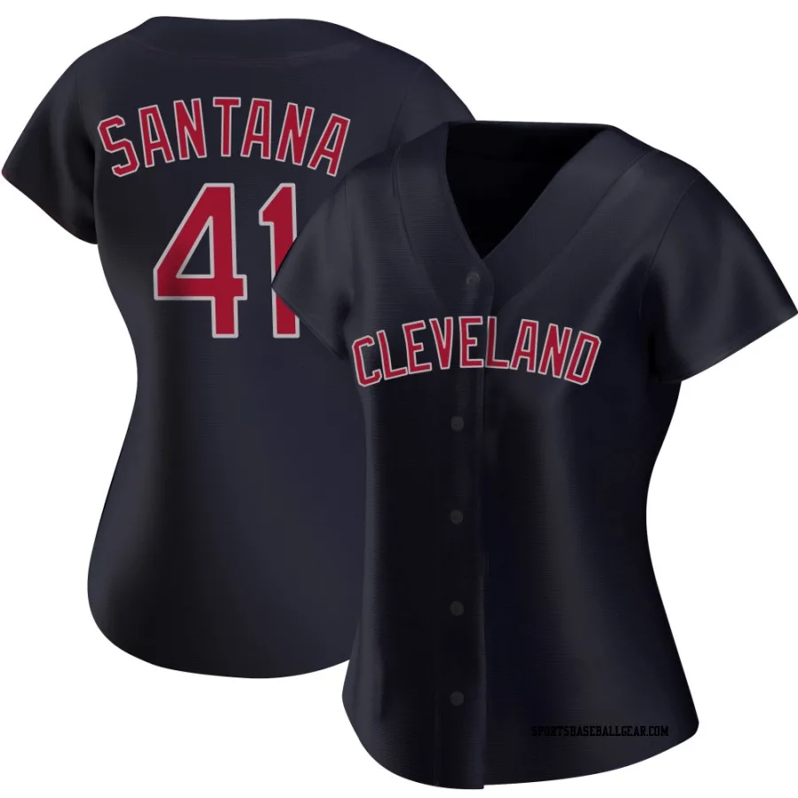 Carlos Santana Women's Cleveland Guardians Navy Authentic Alternate Jersey