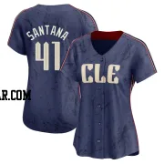 Carlos Santana Women's Cleveland Guardians Navy Limited 2024 City Connect Jersey