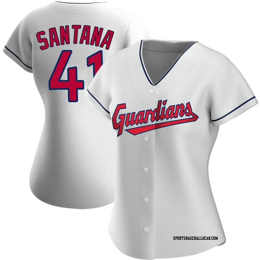 Carlos Santana Women's Cleveland Guardians White Authentic Home Jersey