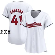 Carlos Santana Women's Cleveland Guardians White Limited Home Jersey